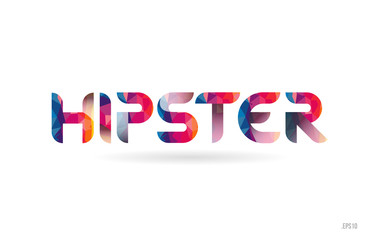 hipster colored rainbow word text suitable for logo design