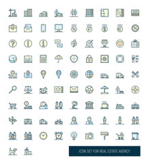 ICON SET FOR REAL ESTATE AGENCY