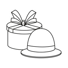 bowler hat and gift box surprise