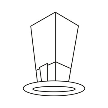 recommend clip art: outline top hat accessory fashion