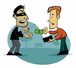 Robbery cartoon