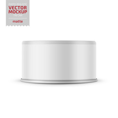 Tuna can with label on white background.