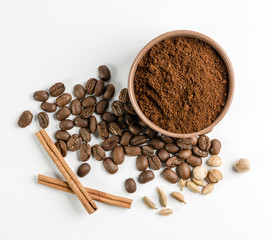 beans and ground coffee