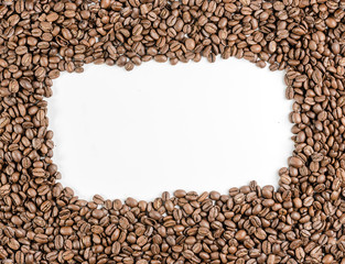 coffee beans as frame