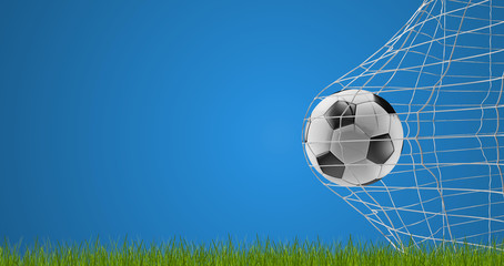 soccer ball soccer goal 3d-illustration