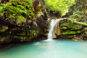 Long exposure photos of Tatlica Waterfall in Erfelek, Sinop in Turkey