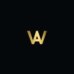 Abstract Letter WA Logo Design Using Letter W A