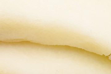 One yellow honeydew melon slice without seeds