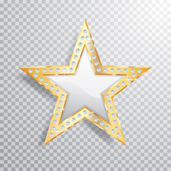 gem gold white star