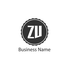 Initial Letter ZV Logo Template Design