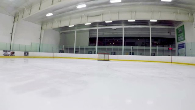 Empty ice hockey venue 4k