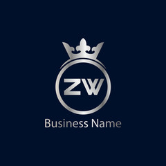 Initial Letter ZW Logo Template Design