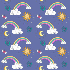 Unicorn Rainbow pattern