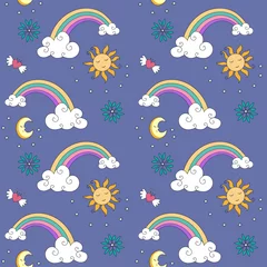 Foto op Plexiglas Unicorn Rainbow pattern © tat