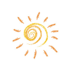 drawing sun rays summer hot