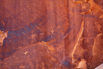 Naklejka premium Moab Man pictograph panel details