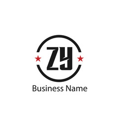 Initial Letter ZY Logo Template Design