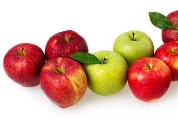 Red and green apples