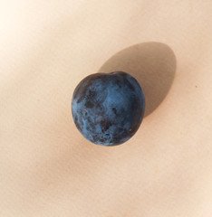 plum on a beige background