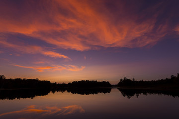 Post sunset on Spider Lake in Northern Wisconsin.