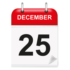 Fototapeta premium Daily calendar december 25, Christmas