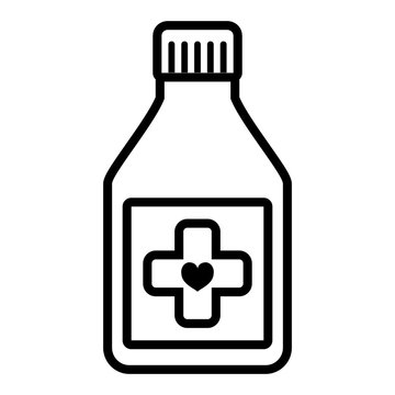 bottle drugs isolated icon