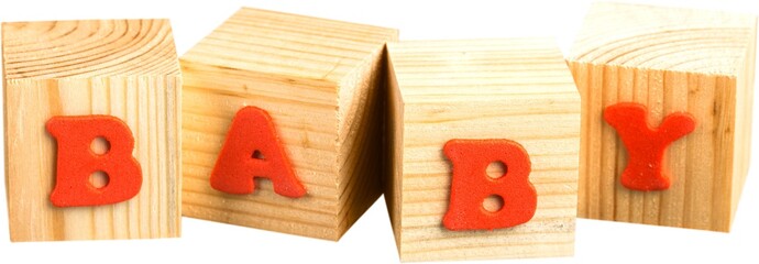 Wooden Letter Blocks Saying 