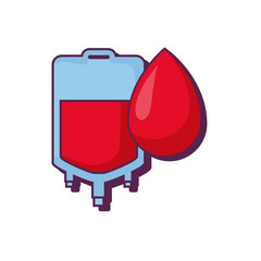 Obraz na płótnie Canvas blood donation bag with drop