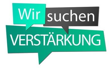 Wir suchen Verstärkung türkis
