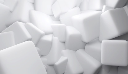 soft boxes cubes dices 3d-illustration