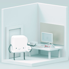 3d rendering of a scene depicting the chemical element beryllium