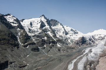 Grossglockner glacier in the Austrian Alps