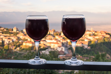 Vin géorgien à Sighnaghi, Kakhétie