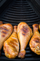 Barbecue Turkey Legs on the grill