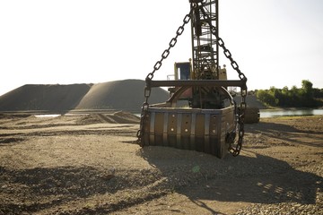 excavation, gravel and sand yard, mining 