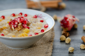 Traditional Turkish dessert Asure or Ashure