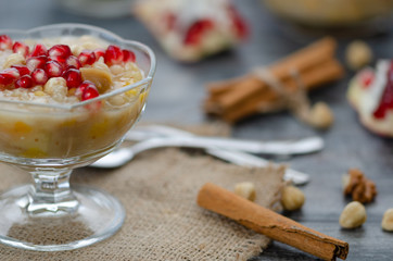 Traditional Turkish dessert Asure or Ashure
