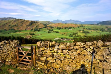 Timber gate in the Dry stone wall
