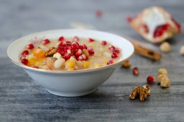 Turkish traditional dessert ashure (Noah's Pudding)