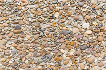 Texture of small white cobble stone. Copyspace, place for text