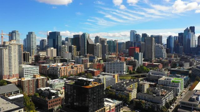 Urban Seattle aerial drone video