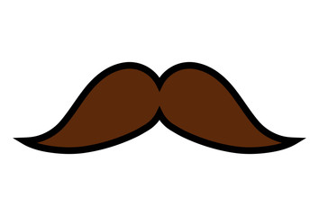 hipster mustache accessory icon