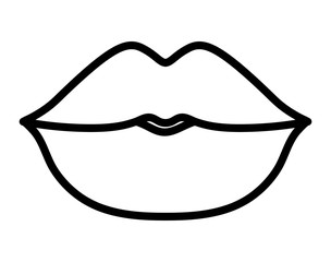 sensuality female lips icon