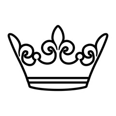 monarchical crown isolated icon