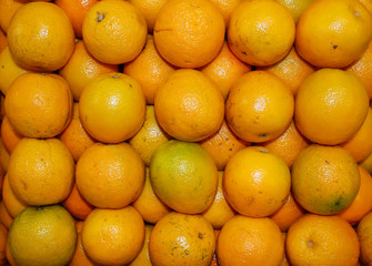 Texture and background of colorful oranges.