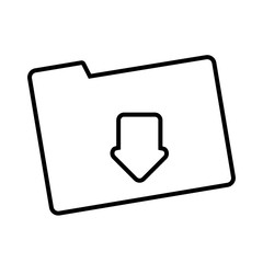 folder document data with arrow down