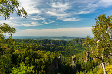 Wildnis des Elbsandsteingebirges, Sachsen, Deutschland