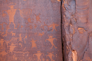 Potash Road Moab Utah ancient pictograph details