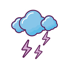 weather cloud with thunderbolt