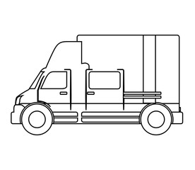 truck vehicle with box carton